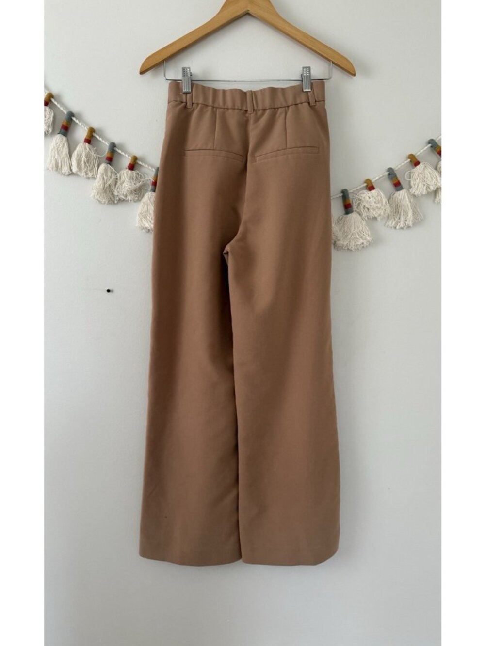 Abercrombie & Fitch Sloane Tailored Wide Leg Trouser Pant Brown Dressy Neutral 2 - Picture 3 of 10
